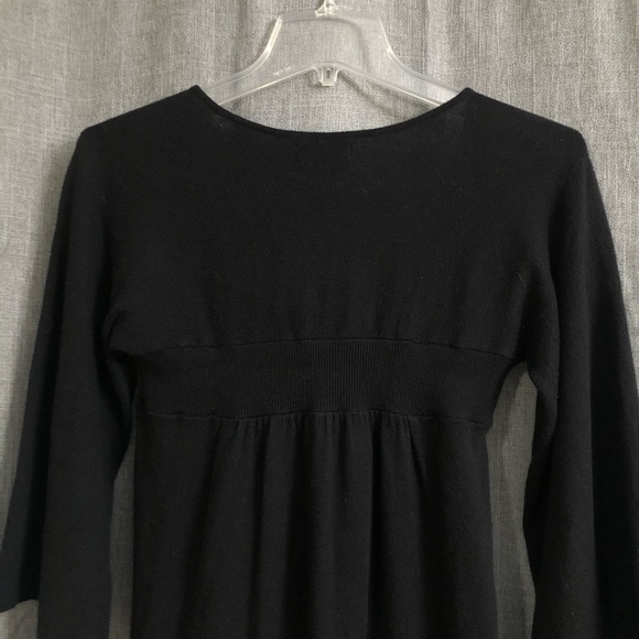 Express Black Kimono Sleeve Sweater Dress with Square Neckline - Picture 10 of 13